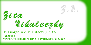 zita mikuleczky business card